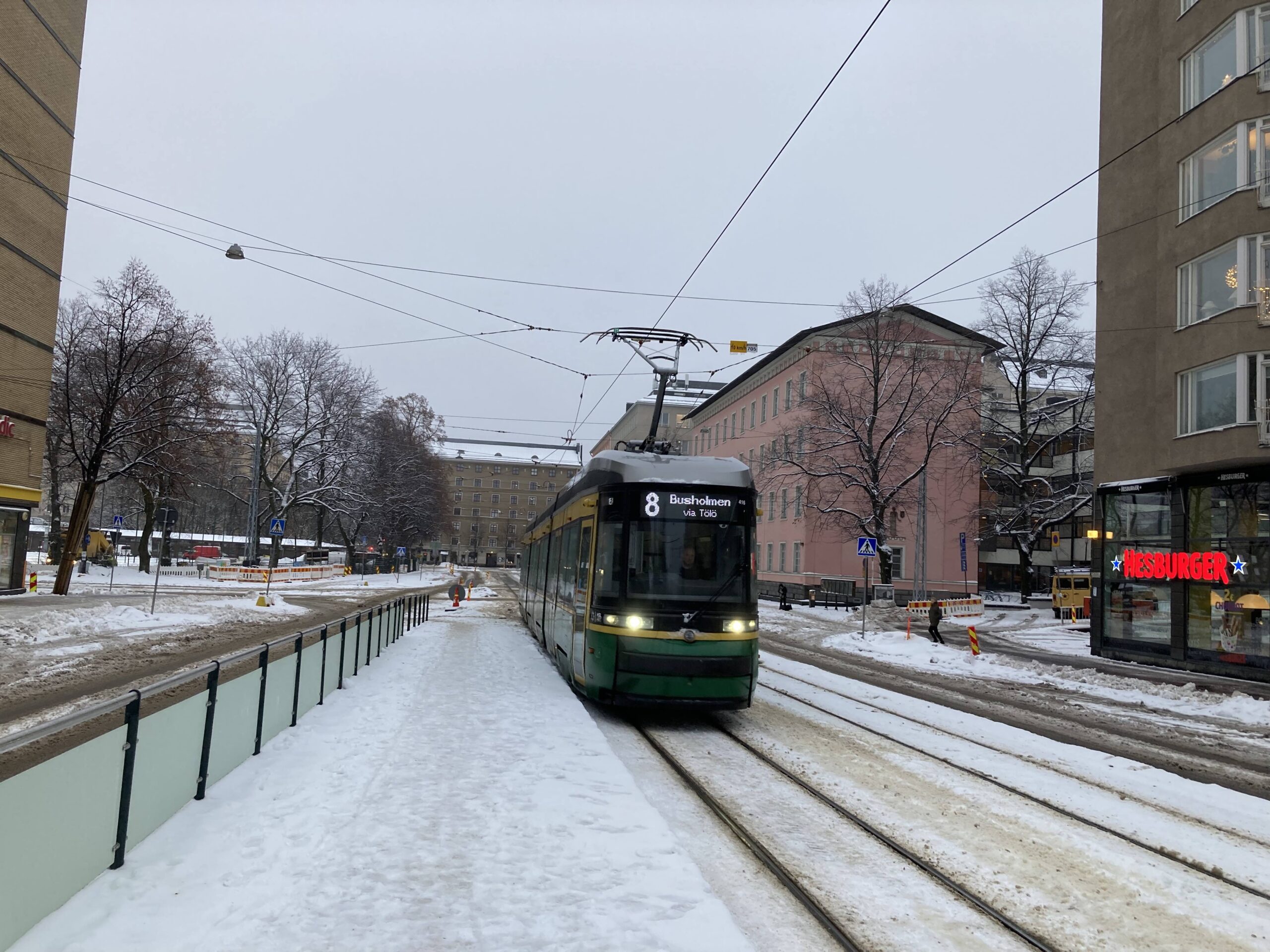 Helsinginkatu tammikuussa 2022